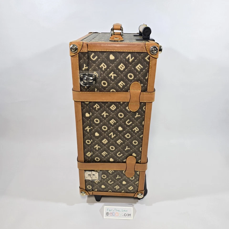 Rare Vintage DOONEY & BOURKE Hard Carry-on Rolling Luggage Trunk Travel Suitcase - Image 3 of 4