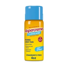 Aspercreme Lidocaine Dry Spray Soothes Aggravated Nerves, Numbing Topical Pai...