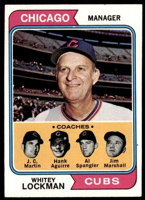 1974 TOPPS WHITEY LOCKMAN/J.C. MARTIN/HANK AGUIRRE/AL SPANGLER/JIM MARSHALL .