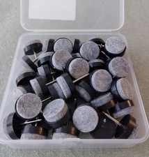 Furniture Felt Pads 40pcs Nail-on Furniture Chair Slider Glides Black  Gray New