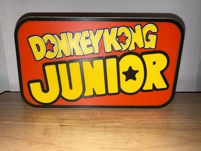 Donkey Kong Junior JR 3D Logo Sign Shelf Art Wall Display Gaming Gamer Gift