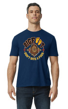 Big Foot don't give a F Funny Sasquatc Graphic Design Navy T-Shirt Gift for Him