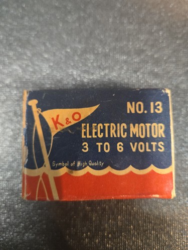 Vintage K&O Electric Motor 13 For Toy Boats See Details! US Seller 