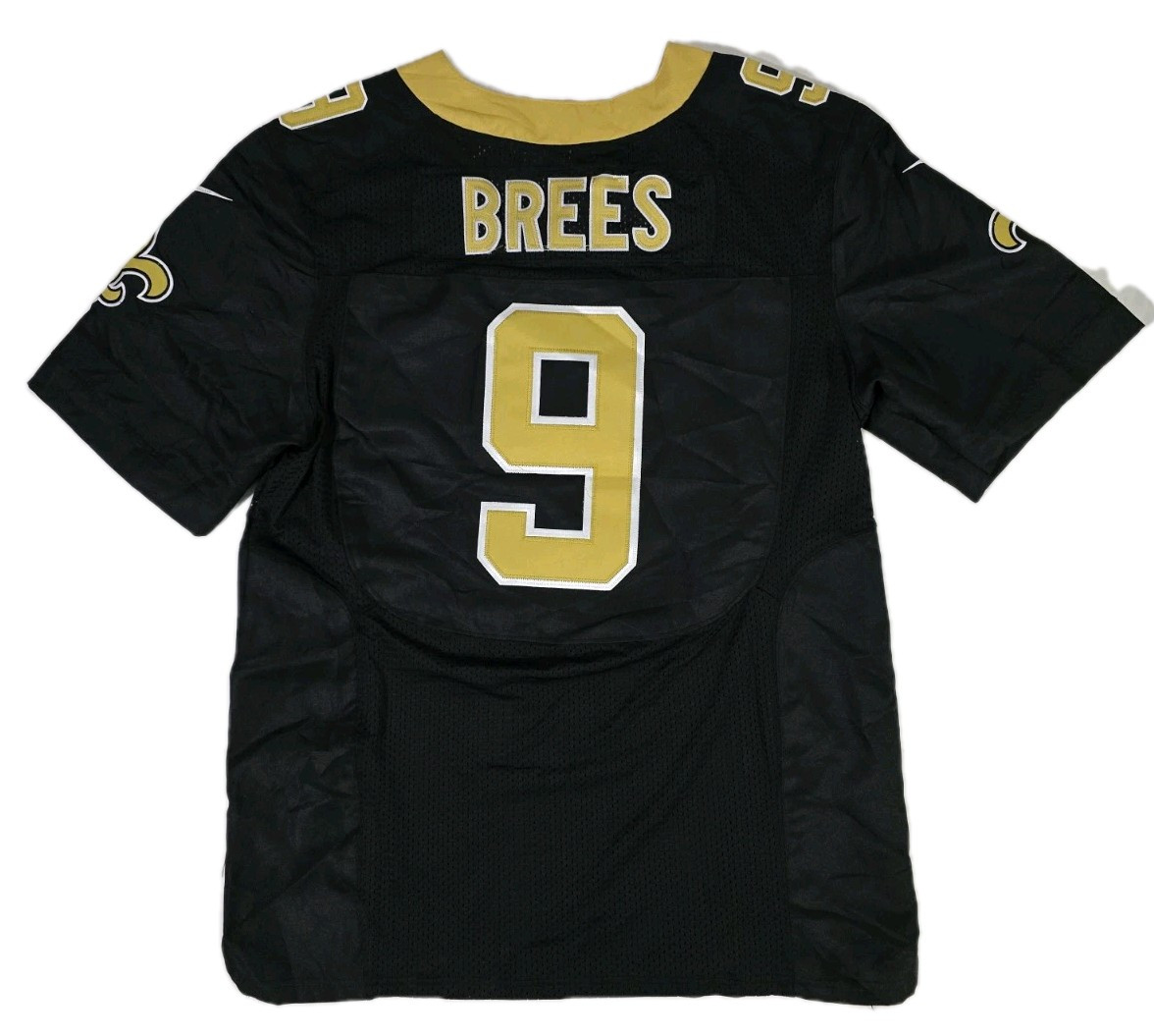 Nike On Field DREW BREES #9 New Orleans Saints Black NFL Jersey