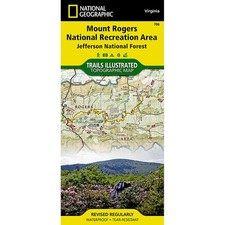 National Geographic Mount Rogers VA Recreation Area Trail Map  Appalachian