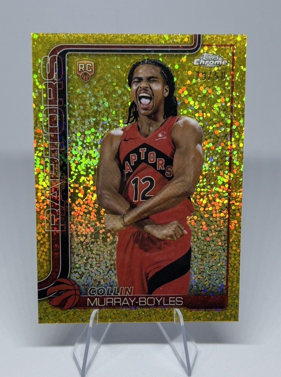 2025-26 NBA Topps Chrome Collin Murray-Boyles Gold Speckle Image Variation 29/50