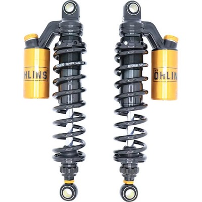 Ohlins Twin 13'' Fully Adjustable Shocks STX36 (HD764LE) Blackline for Harley ...
