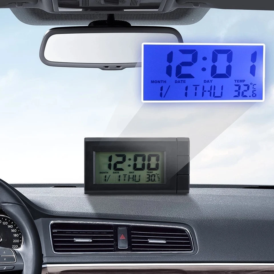 Brand New High Quality Digital Clock Car LCD With Button Battery 1 Pcs - Image 2 of 4