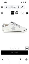 New Women s Vintage Havana Ruthy White Silver Star Sneakers Size 8.5 Retail 130