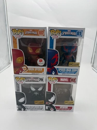 Funko Pop! Vinyl: Marvel Spider-man Figure Lot of 3