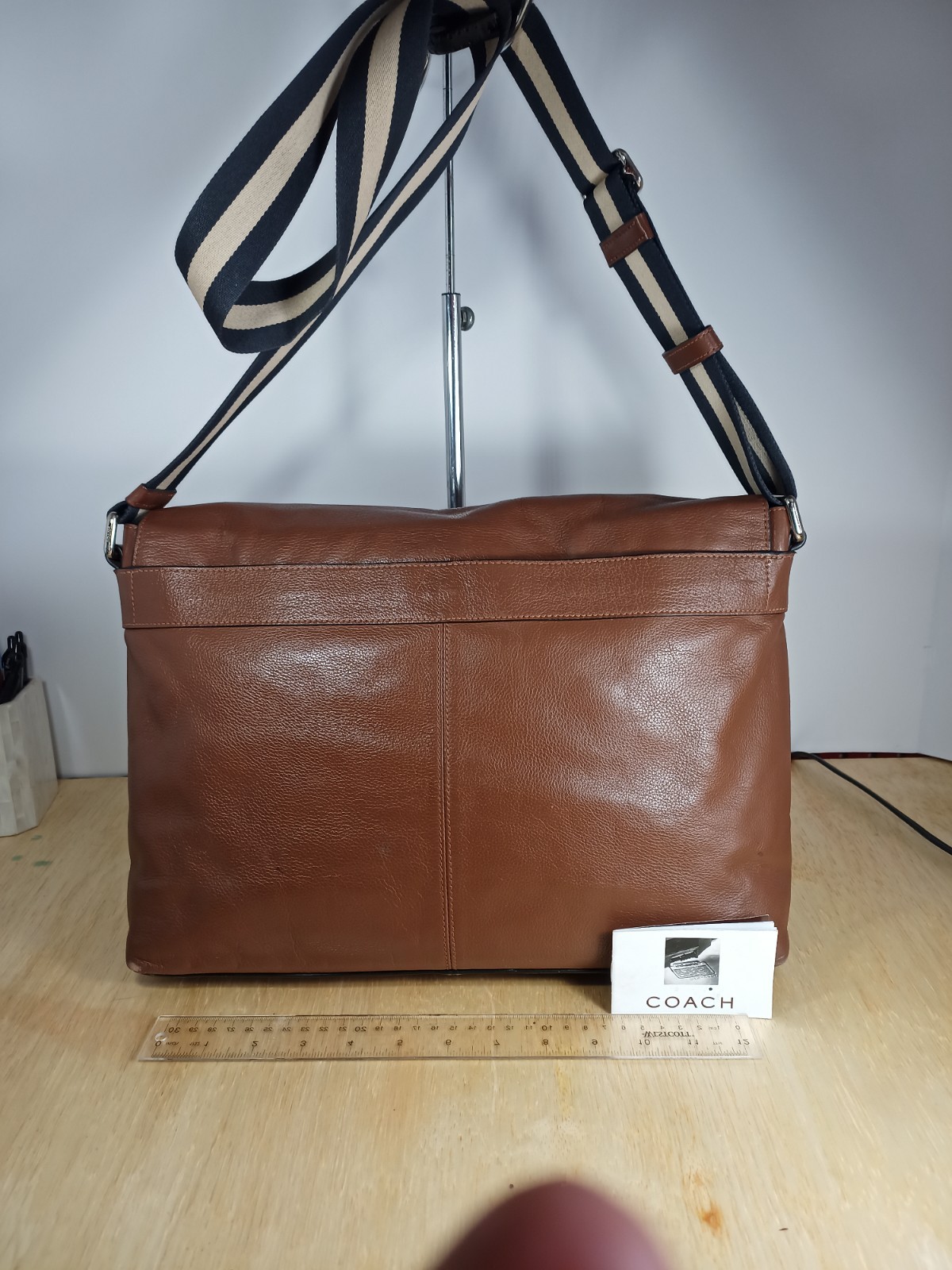 Coach Voyager Large Brown Solid Canvas Cotton Str… - image 6