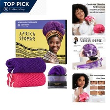 African Net Sponge 2 Pack Exfoliating Loofah Bath Scrubber Body Washcloth for...