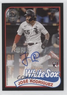 2024 Series 1 1989 Topps Baseball Black 9/199 Jose Rodriguez Rookie Auto RC 00t5
