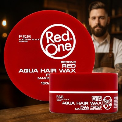 REDONE - Aqua Hair Wax Red P&B Series 150 ml Full Force Max Control Shine & Duft