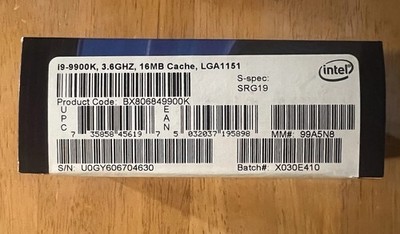 Intel Core i9-9900K Processor (3.60GHz, Octa-Core, LGA