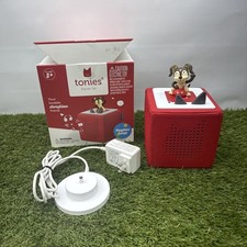 Red Toniebox Kids Audio Player Starter Set with Playtime Puppy Tonie Children