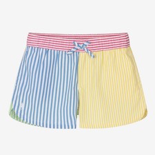 POLO RALPH LAUREN Girls Pull On Striped Colorful Cotton Preppy Fun Shorts 16 NWT