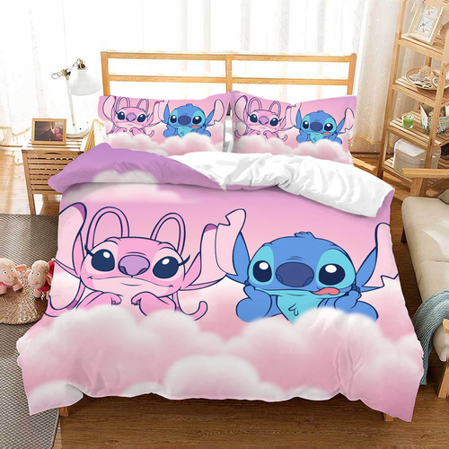 Stitch Angel Duvet Cover – Cute Cartoon Bedding Set for Kids/Teens Single Double - Picture 6 of 16