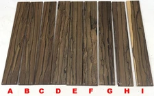 Ziricote guitar fingerboard fretboard blank choose your board! ZCF16