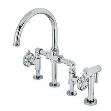 Kingston Brass KS233.RX Belknap 1.8 GPM Bridge Kitchen Faucet - - Chrome