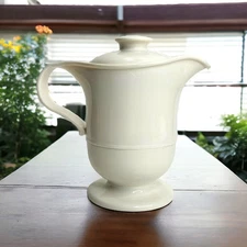 White Plastic Hot Or Cold Small 8” Creamer Gravy Au Jus Syrup Pitcher