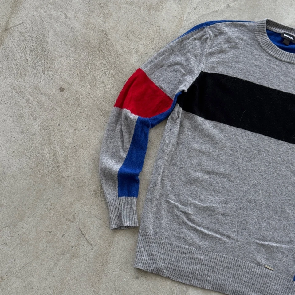 Vintage 90s Diesel Wool Sweater Size M Gray - Image 3 of 4