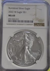 2022 W (Burnished) US Silver Eagle $1 NGC MS69