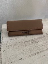 Burberry Camel Brown Soft Leather Eyeglasses Sunglasses Case Only 