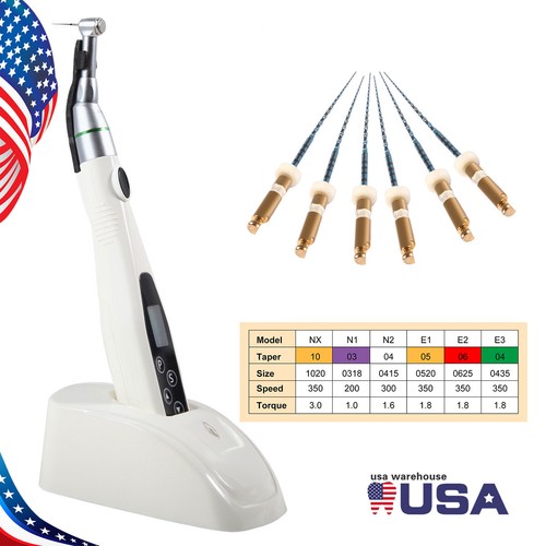 Dental Cordless LED Endo Motor 16:1 Contra Angle/Endo Files Rotary NITI Files N2 - Picture 22 of 23