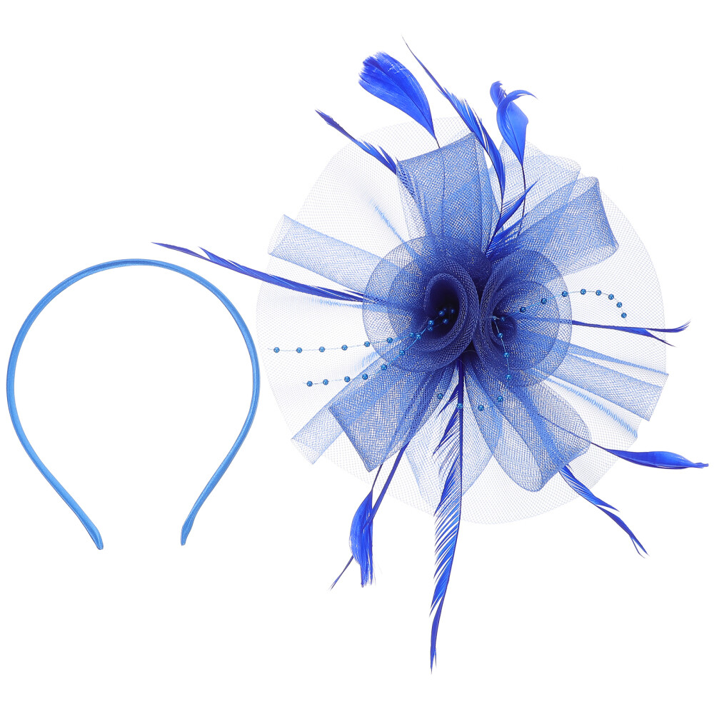 Decorative Tea Party Hat Feathering Headband Women Fascinator Headband