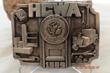 HCWA Belt Buckle Hesston Maintenance 1989 Siskiyou Vintage Workers NOS Limited