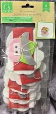 Crafters Square Greenbrier DIY Felt Ornament Kit Santa Makes 5 Cute New
