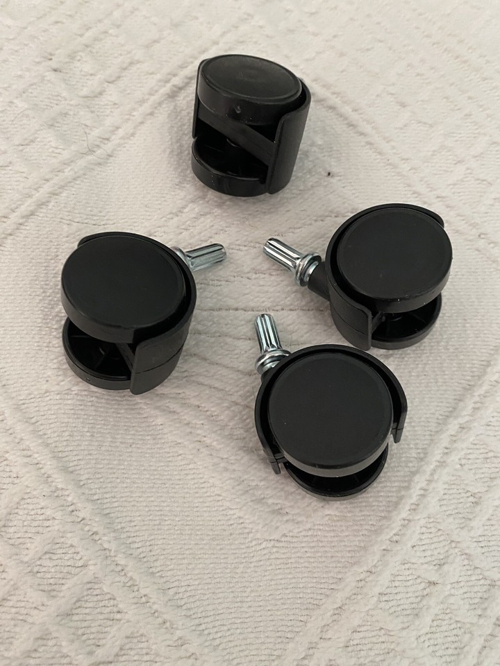 Lot 4 Replacement Casters Wheels for Plastic Storage Drawers & Cart
