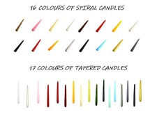 Tapered or Spiral Dinner Candles Pack of 10 Unscented Long Burning Time Wedding