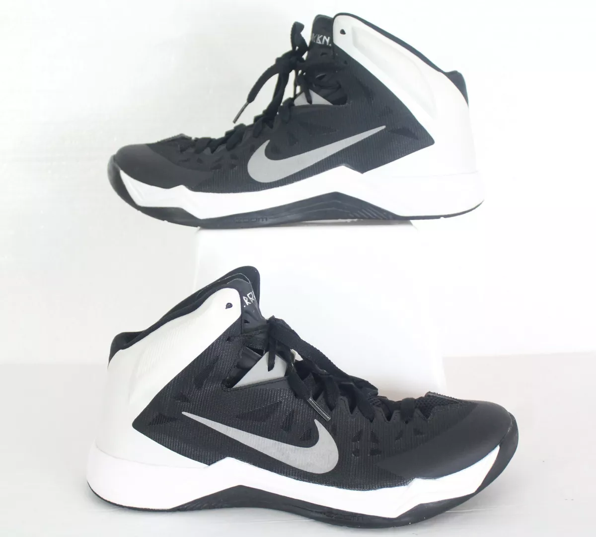 NIKE Zoom HyperQuickness Black White Sneakers Shoes 599420 001
