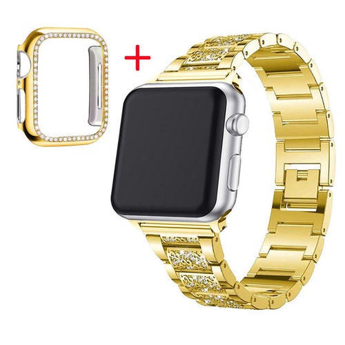 Crystal Bling Band Case iWatch Strap For Apple Watch Series 8 7 SE 6 5 3 41 45mm - Picture 3 of 32