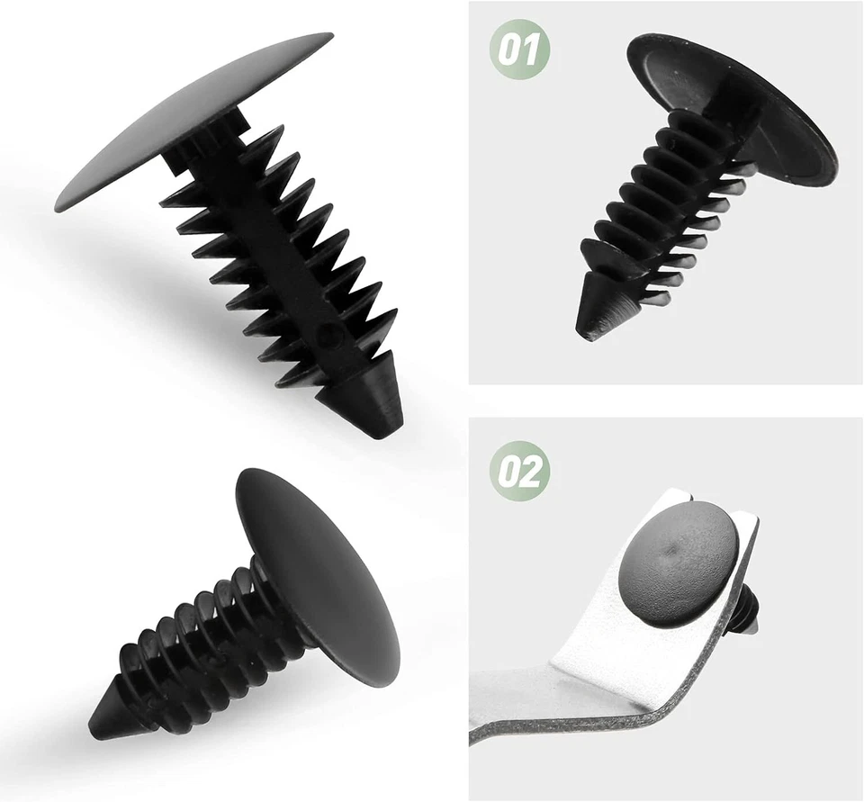100X Bumper Fastener Clips Auto Car Hole Plastic Rivets Retainer Fender Push Pin - Image 4 of 4
