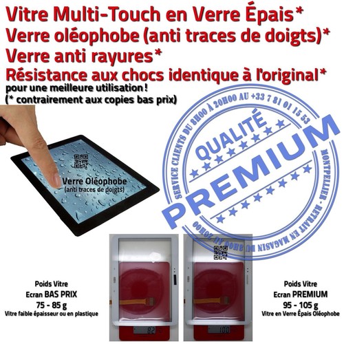 Vitre Tactile SM-T535 TAB 4 Assemblée Adhésif Prémonté Samsung Ecran Noir - Photo 3/5