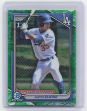 2024 Bowman Baseball #BCP-106 Jaron Elkins 1st Chrome Lunar Glow Refractor