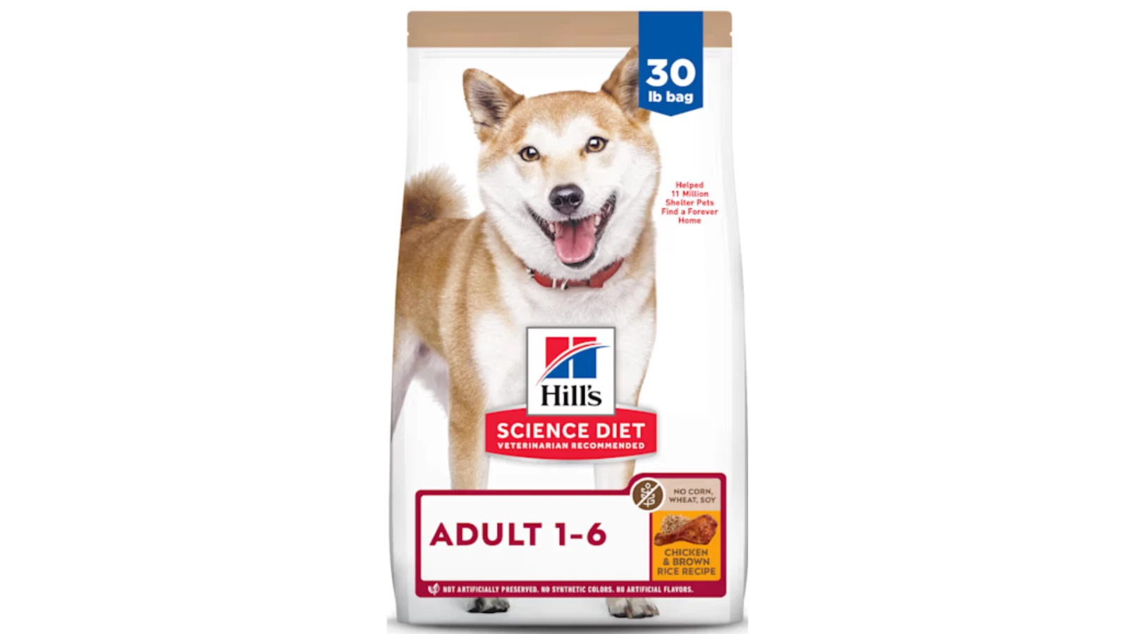Hill's Science Diet Adult No Corn, Wheat or Soy Chicken Dry Dog Food, 30 lb