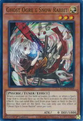 x1 Ghost Ogre & Snow Rabbit (Alternate Art) - RA02-EN009 - Ultra Rare - 1st Edit
