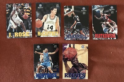 (6) 1994 Basketball Millenium Sports Collector's Convention Cards
