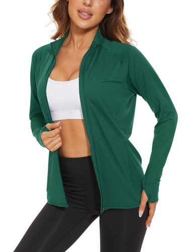 Women's UPF50+ Sun Protection Jacket Full-Zip Up Long Sleeve Lightweight Shirts - Picture 77 of 103