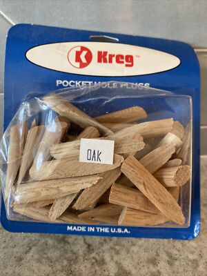 Plug Krek KREG P Oak Pocket Hole Wood Plugs, Approximately 50 pieces NEW in Pkg ...