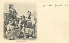 Cultures & ethnography Italy Roman costumes 1899 ethnic types postcard
