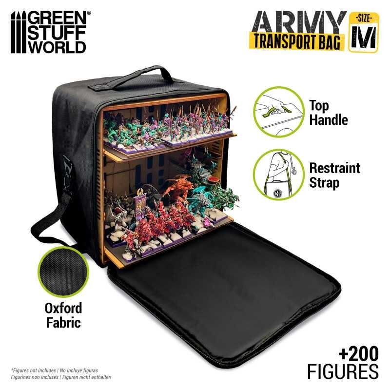 Army Transport Bag M - Miniatures Carry Case for Wargames Armies