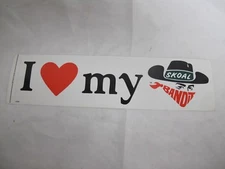 Vintage I Love My Skoal Bandit Bumper Sticker 