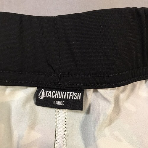 Tachuntfish pantaloncino uomo grande verde marrone mimetico tasche elastico in vita - Foto 8 di 10