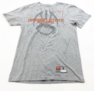 Nike OSU Beavers T Shirt Mens Small Gray Oregon State University