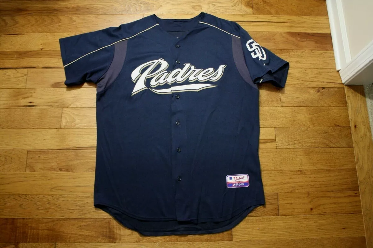 SAN DIEGO PADRES MAJESTIC AUTHENTIC BLUE BATTING PRACTICE BP JERSEY SIZE XL
